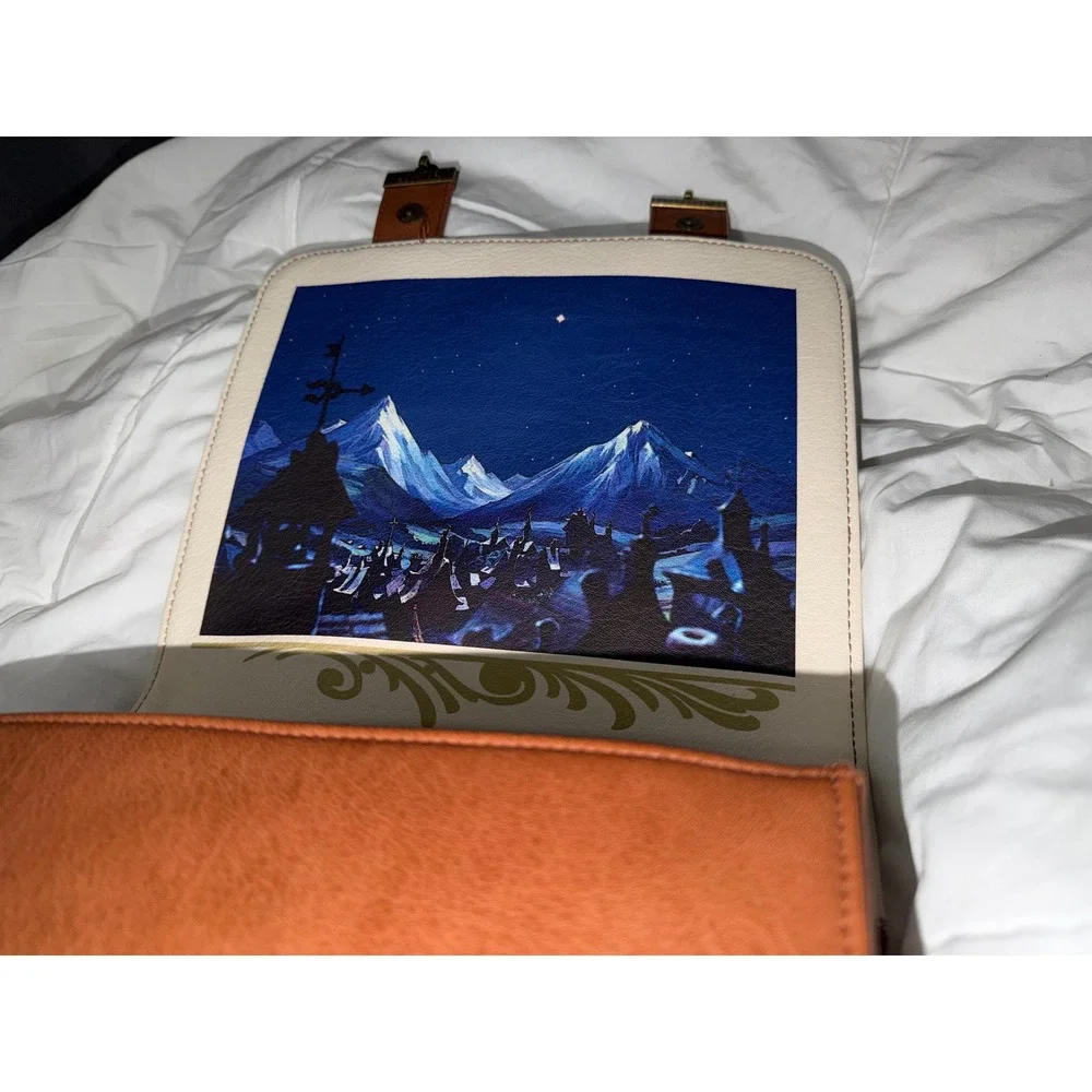 Disney Loungefly Pinocchio Jiminy Cricket Storybook Brown Faux Leather Backpack - Picture 9 of 12
